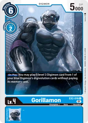 Gorillamon, Digimon card EX2-016