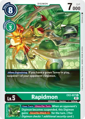 Rapidmon, Digimon card EX2-027