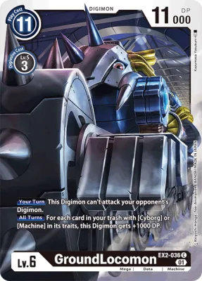 GroundLocomon, Digimon card EX2-036