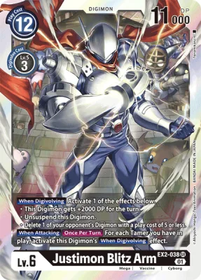 Justimon Blitz Arm, Digimon card EX2-038