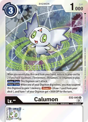 Calumon, Digimon card EX2-045
