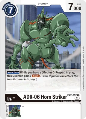 ADR-06 Horn Striker, Digimon card EX2-052