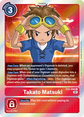 Takato Matsuki, Digimon card EX2-056