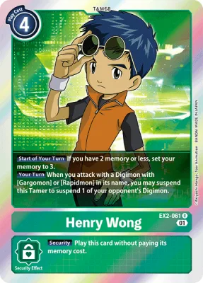 Henry Wong, Digimon card EX2-061