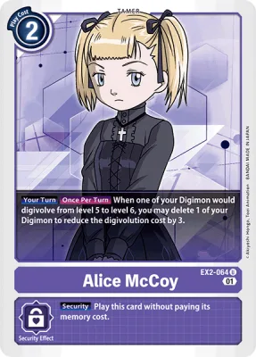 Alice McCoy, Digimon card EX2-064
