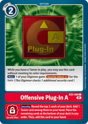 Offensive Plug-In A, Digimon card EX2-066