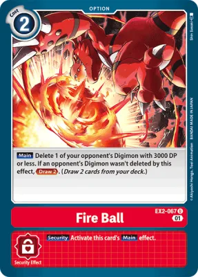 Fire Ball, Digimon card EX2-067
