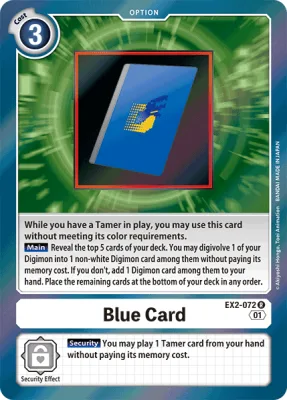 Blue Card, Digimon card EX2-072
