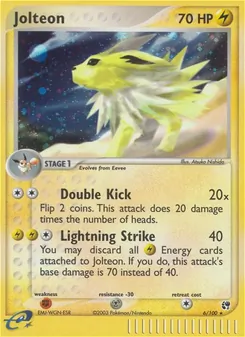 Jolteon — Sandstorm #6, 2003. Illustrated by Atsuko Nishida.