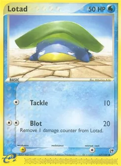 Lotad — Sandstorm #67, 2003. Illustrated by Mitsuhiro Arita.