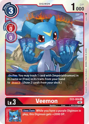 Veemon, Digimon card EX3-004