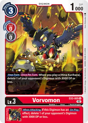 Vorvomon, Digimon card EX3-005