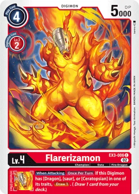 Flarerizamon, Digimon card EX3-006