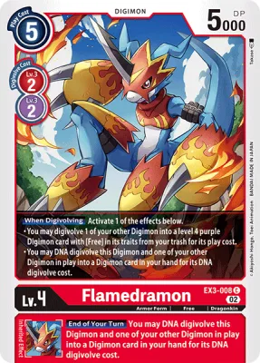 Flamedramon, Digimon card EX3-008
