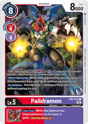Paildramon, Digimon card EX3-010