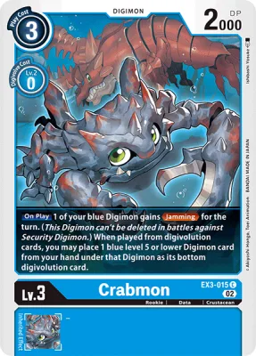 Crabmon, Digimon card EX3-015