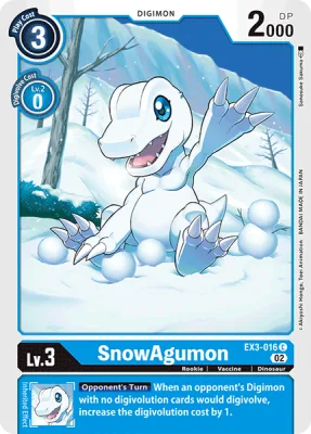 SnowAgumon, Digimon card EX3-016