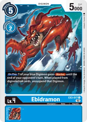 Ebidramon, Digimon card EX3-017
