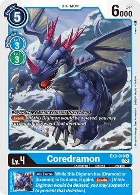 Coredramon, Digimon card EX3-018
