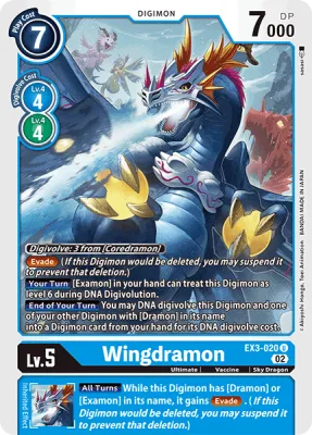 Wingdramon, Digimon card EX3-020