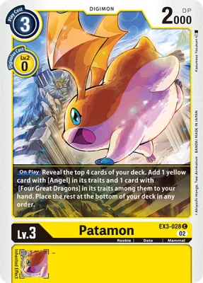 Patamon, Digimon card EX3-028