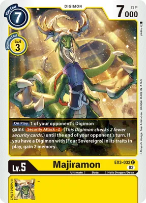 Majiramon, Digimon card EX3-032