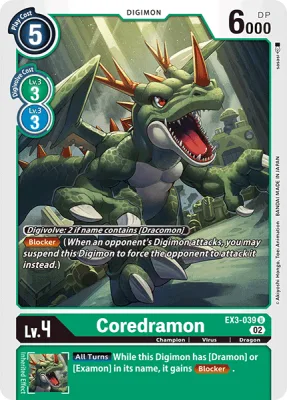 Coredramon, Digimon card EX3-039
