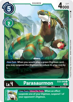Parasaurmon, Digimon card EX3-040