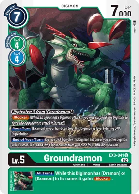 Groundramon, Digimon card EX3-041