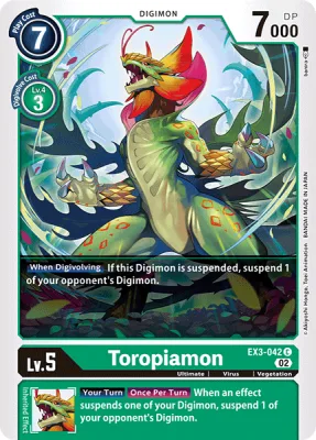 Toropiamon, Digimon card EX3-042