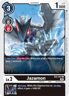 Jazamon, Digimon card EX3-047