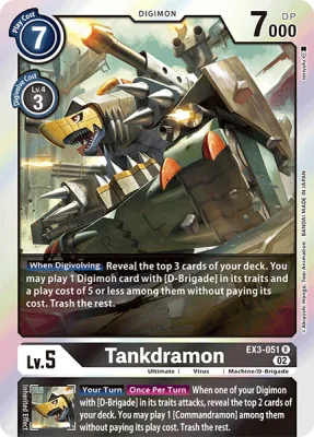 Tankdramon, Digimon card EX3-051