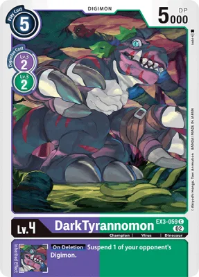 DarkTyrannomon, Digimon card EX3-059