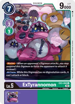 ExTyrannomon, Digimon card EX3-060