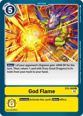 God Flame, Digimon card EX3-068