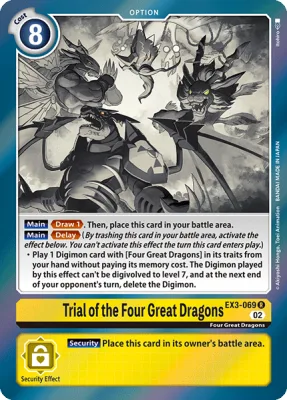 Trial of the Four Great Dragons, Digimon card EX3-069