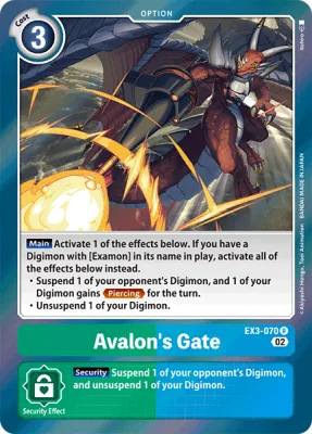 Avalon's Gate, Digimon card EX3-070