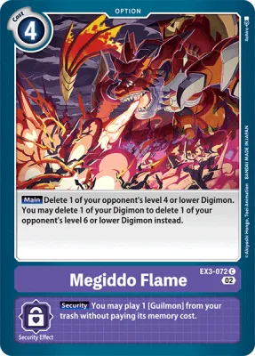 Megiddo Flame, Digimon card EX3-072