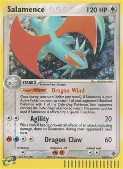 Salamence — Dragon #10, 2003. Illustrated by Mitsuhiro Arita.