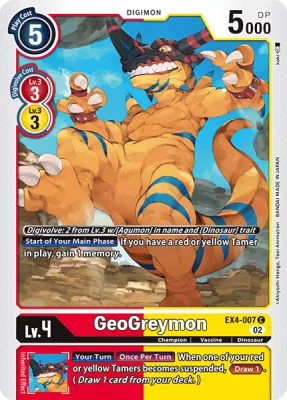GeoGreymon, Digimon card EX4-007