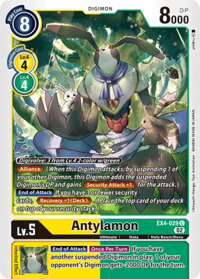 Antylamon, Digimon card EX4-029