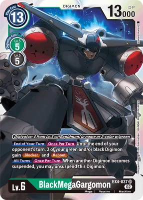 BlackMegaGargomon, Digimon card EX4-037