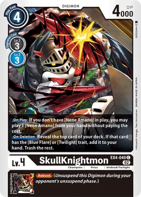 SkullKnightmon, Digimon card EX4-040