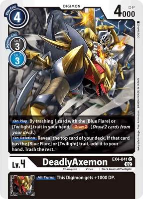 DeadlyAxemon, Digimon card EX4-041