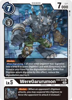 WereGarurumon, Digimon card EX4-046