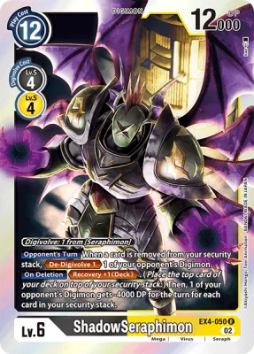 ShadowSeraphimon, Digimon card EX4-050