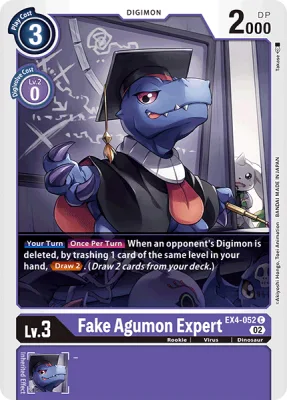 Fake Agumon Expert, Digimon card EX4-052