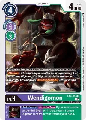 Wendigomon, Digimon card EX4-054