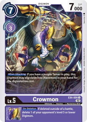 Crowmon, Digimon card EX4-056