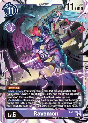 Ravemon, Digimon card EX4-058